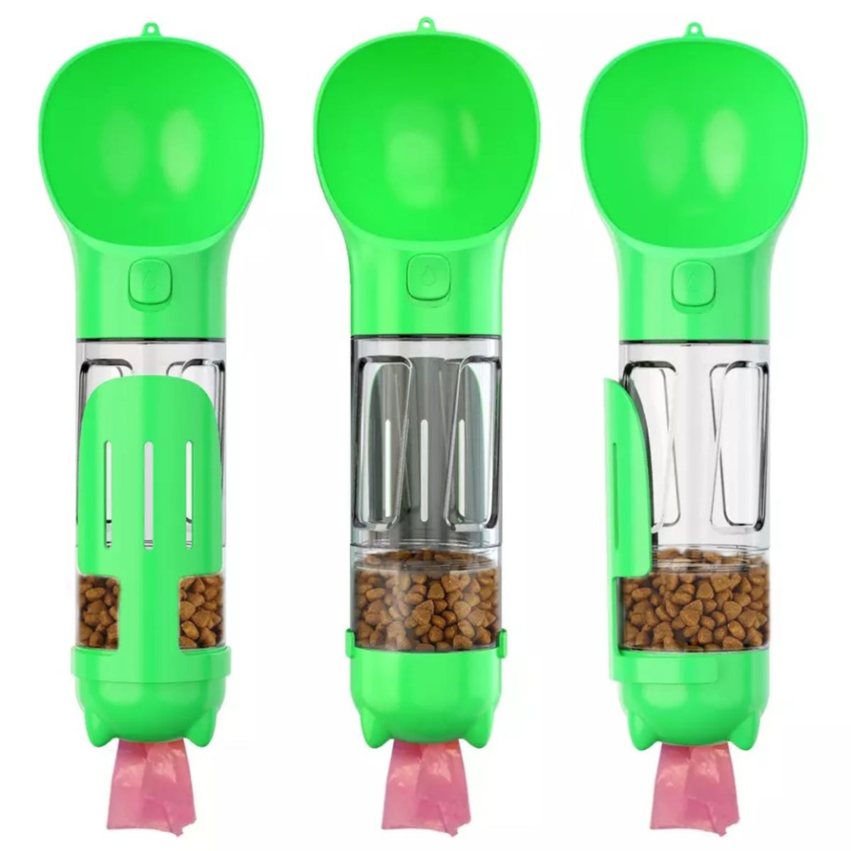 WUUFU - Botella Portátil 3 En 1 Multifuncional Para Perros Mascotas