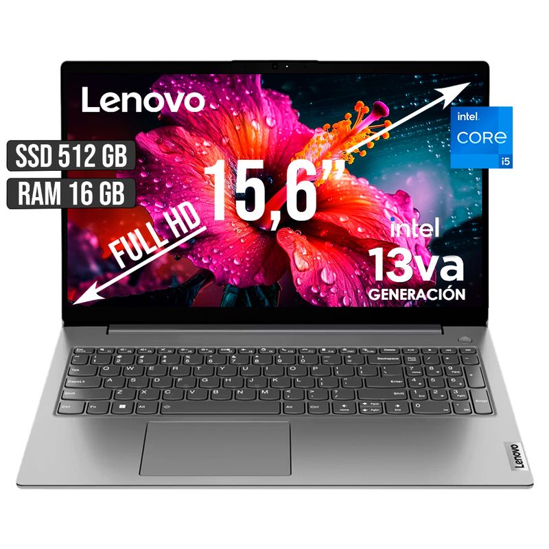 LENOVO - PORTATIL LENOVO SLIM INTEL CORE I5-13420H SSD 512GB RAM 16GB LED 15,3 FULL HD