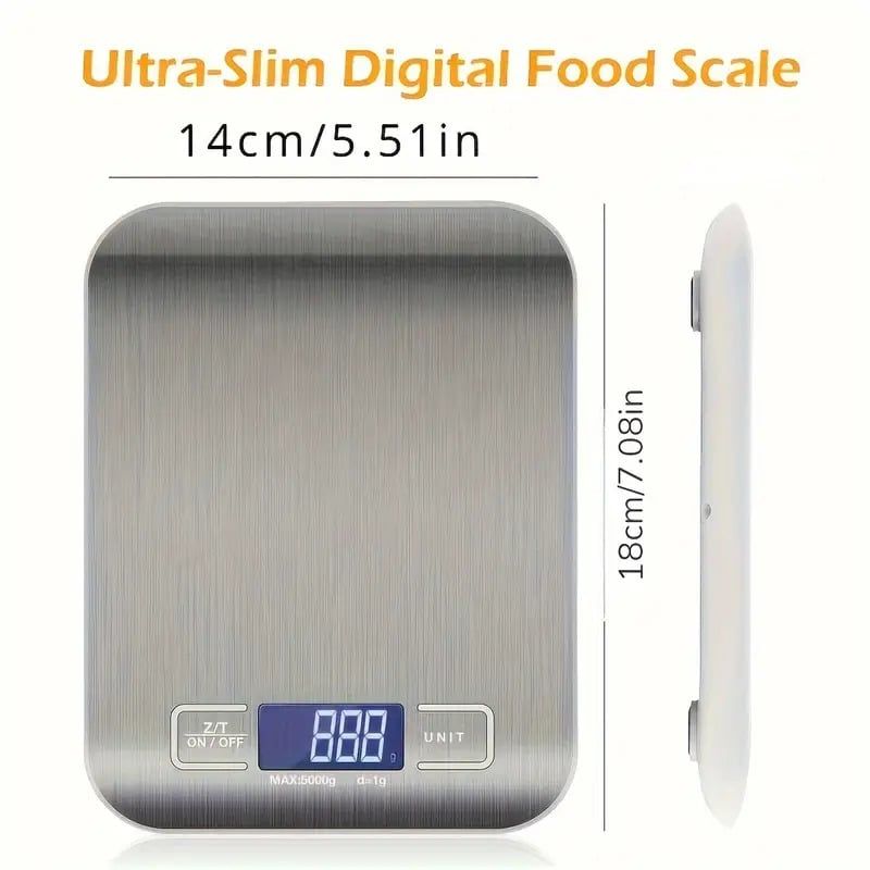 GENERICO - BASCULA DIGITAL DE ACERO INOXIDABLE PARA COCINA