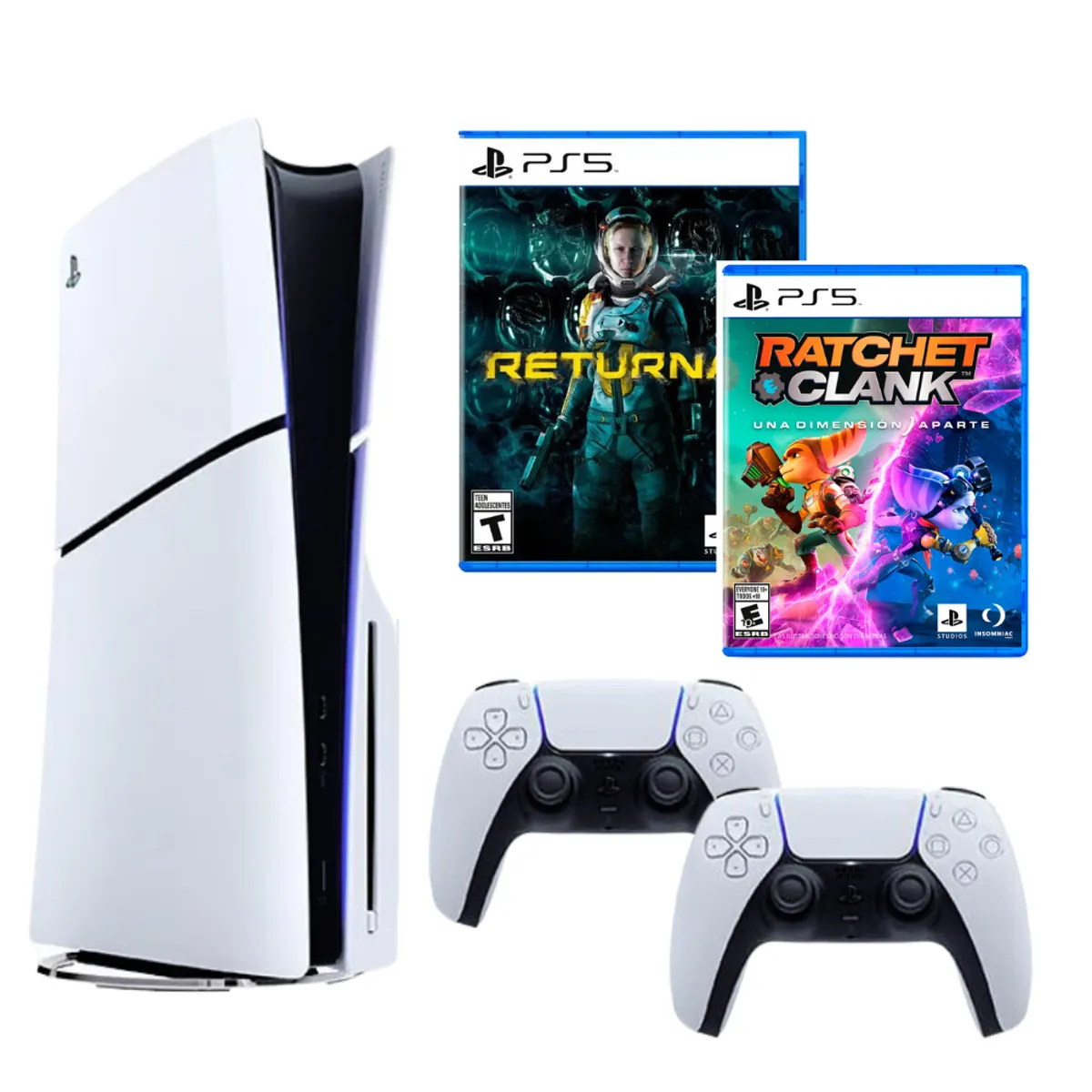 SONY - Consola PS5 Estandar Modelo Slim Ratchet & Clank - Returnal+Control