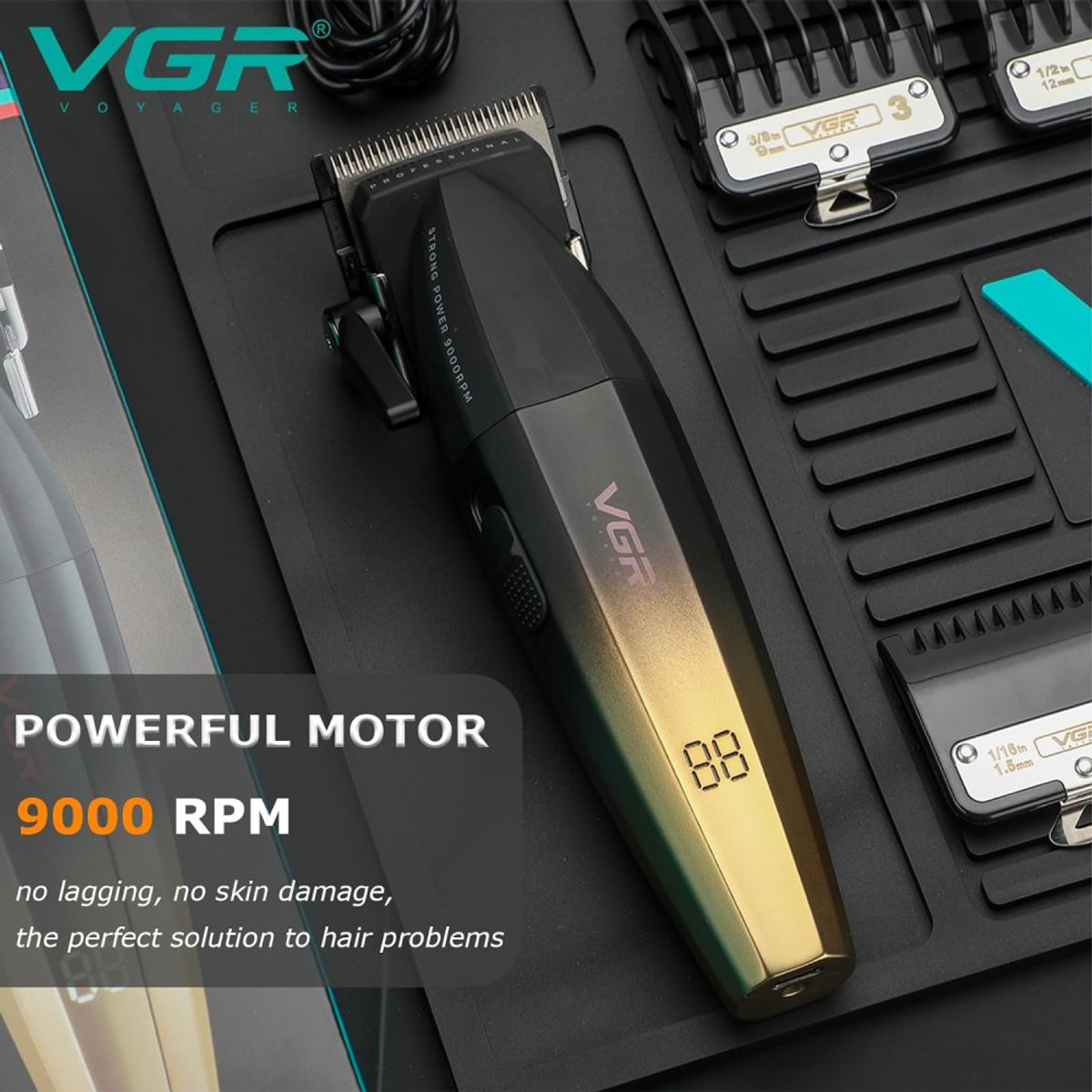 VGR - Maquina De Peluqueria Profesional Vgr V003 Premium 9000rpm