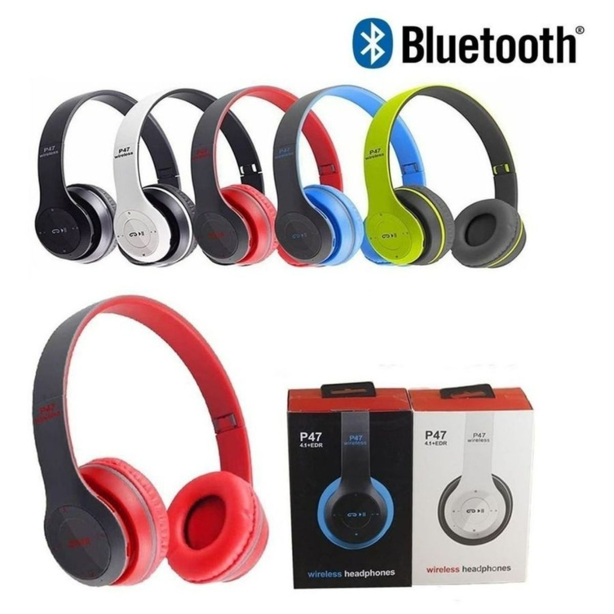 GENERICO - Audifonos Diadema Inalámbrico P47 Recargable Bluetooh Sport
