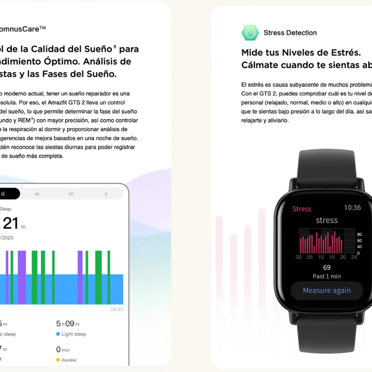 AMAZFIT - Reloj Inteligente Amazfit Gts 2 Gps Bluetooth 5.0 Amoled 1.65.