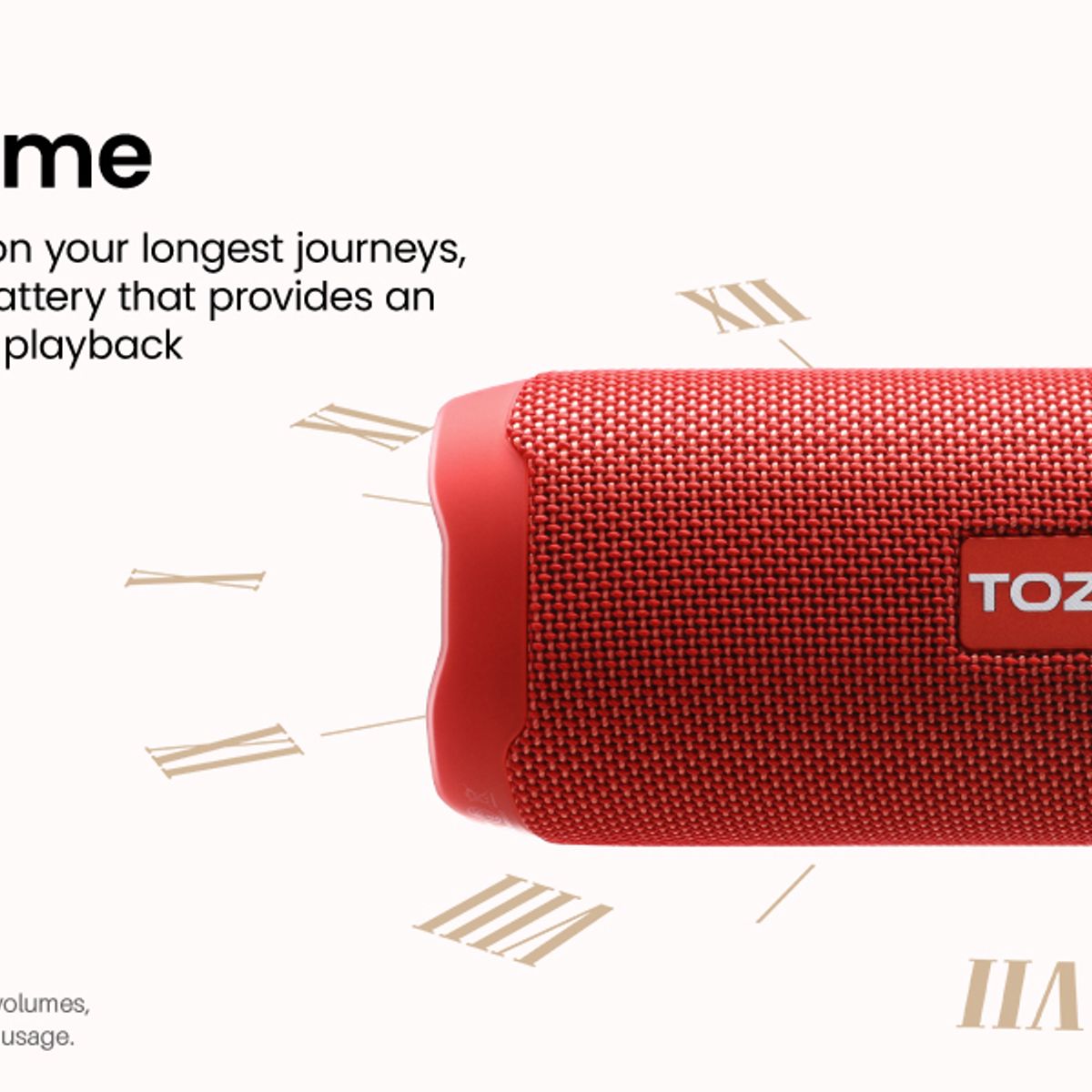 TOZO - Parlante TOZO PA2 Bluetooth controladores duales ROJO