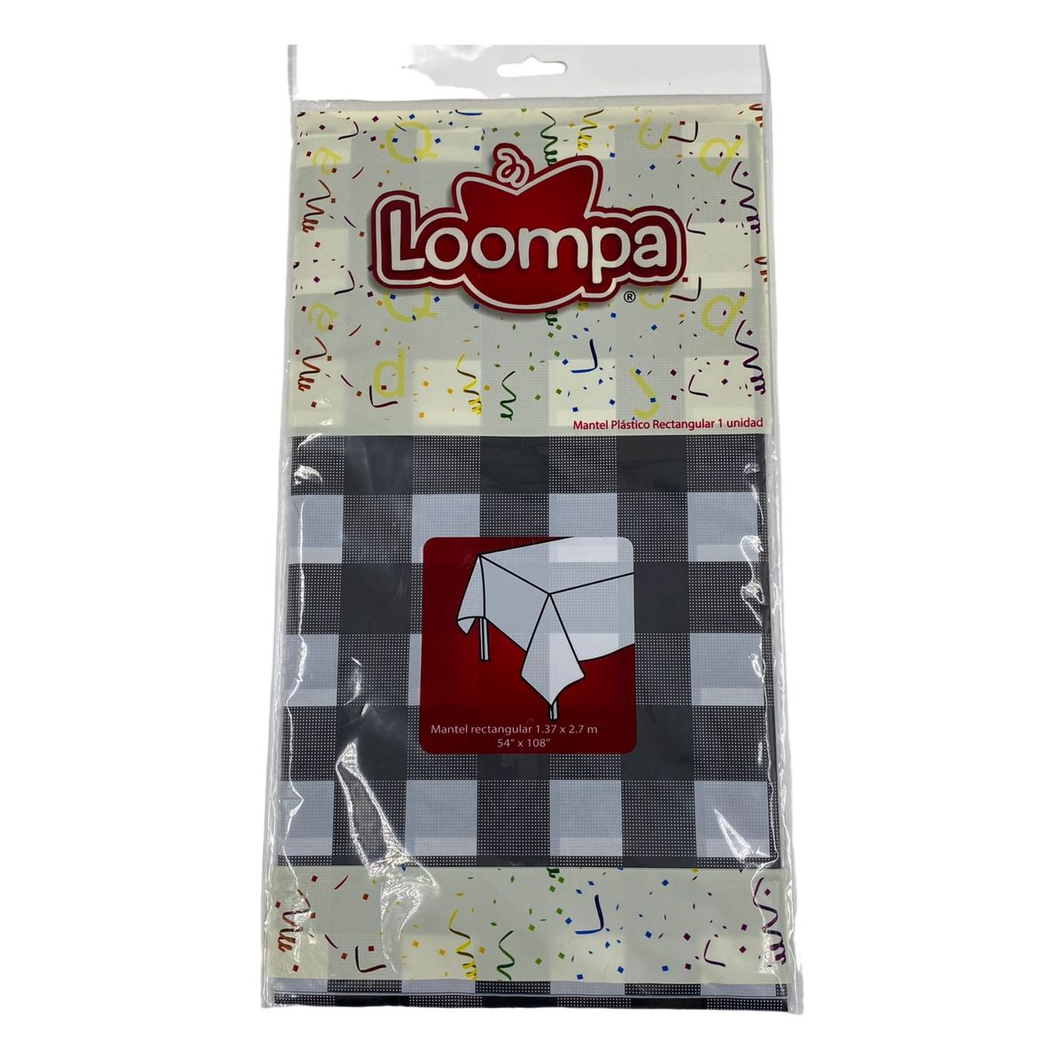 LOOMPA - Mantel Para Fiestas Picnic Plástico 137x183cm