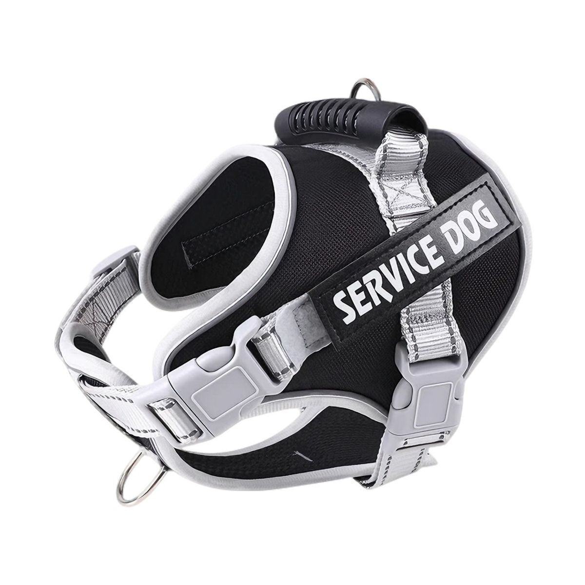 GENERICO - Arnes Pechera Perro Service Dog Chaleco Resistente Negro XL