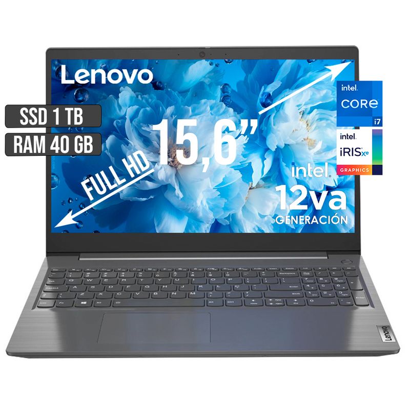 LENOVO - PORTATIL LENOVO INTEL CORE I7-1255U SSD 1TB RAM 40GB LED 15,6 FULL HD