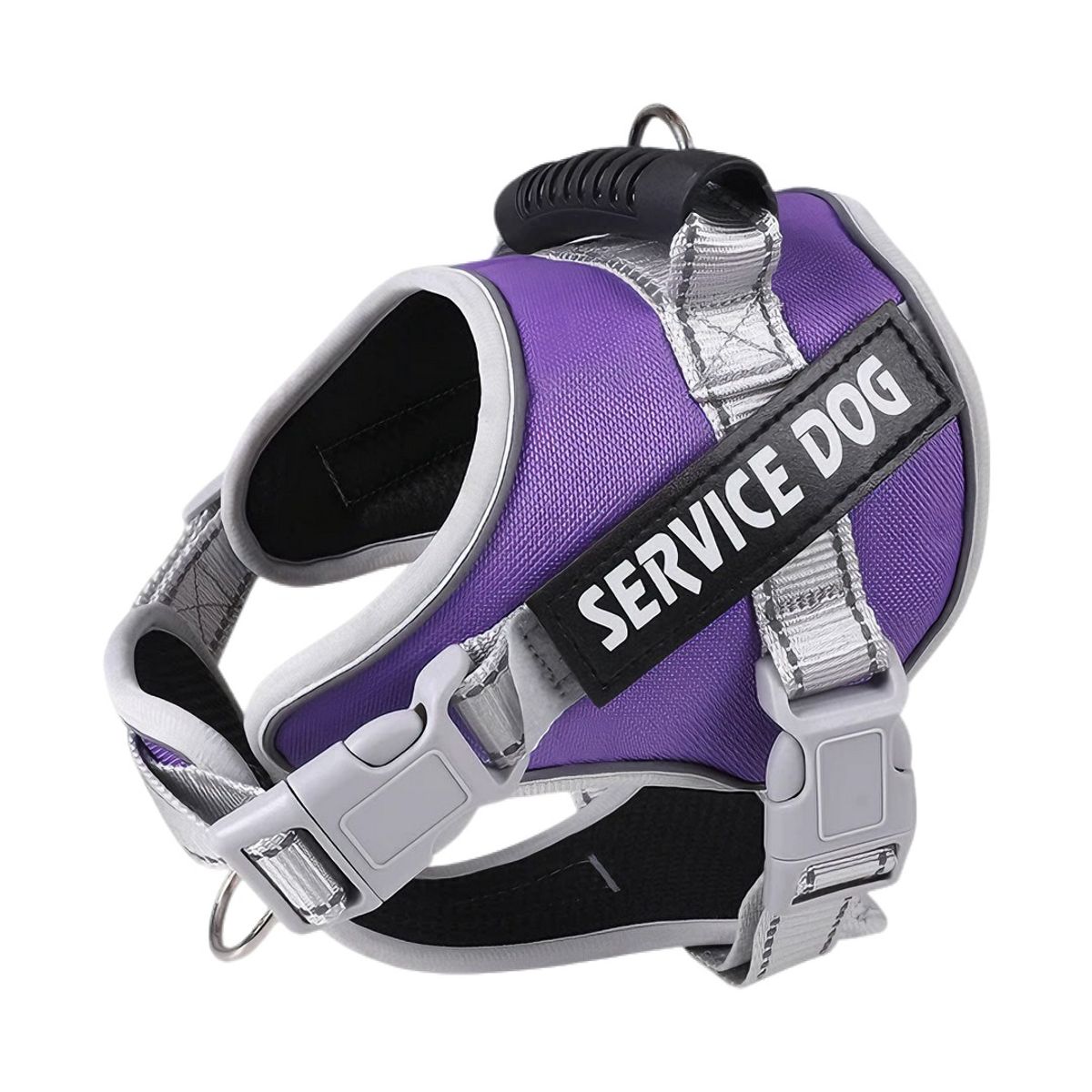 GENERICO - Arnes Pechera Perro Service Dog Chaleco Resistente Morado M