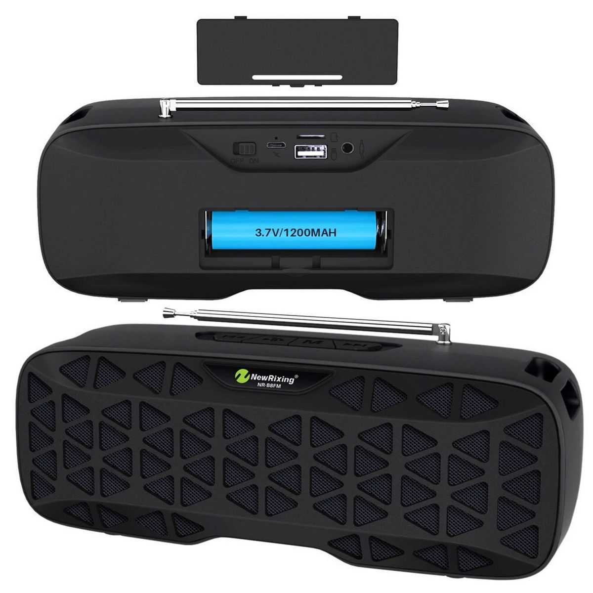 GENERICO - Bocina Parlante Mi Portable Bluetooth Speaker Caja Nr-b8fm