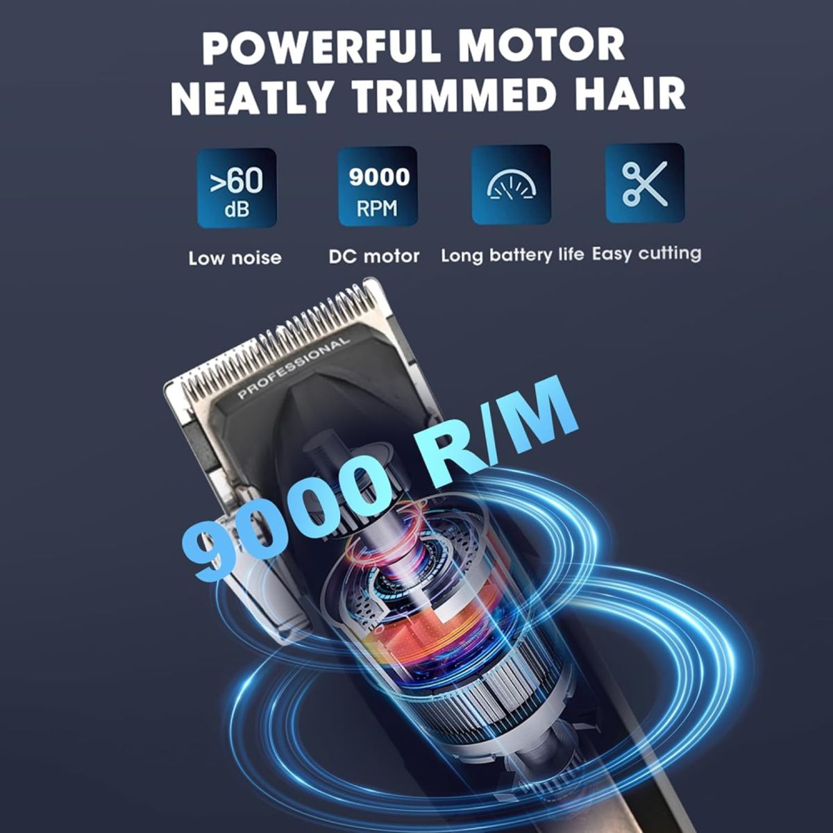 GENERICO - Patillera Recargable Recortadora Para La Barba Wmark Ng325