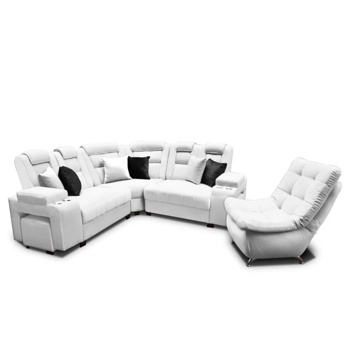 MAGIC CLASS - SALA MODERNA SERBIA MICROFIBRA BLANCO