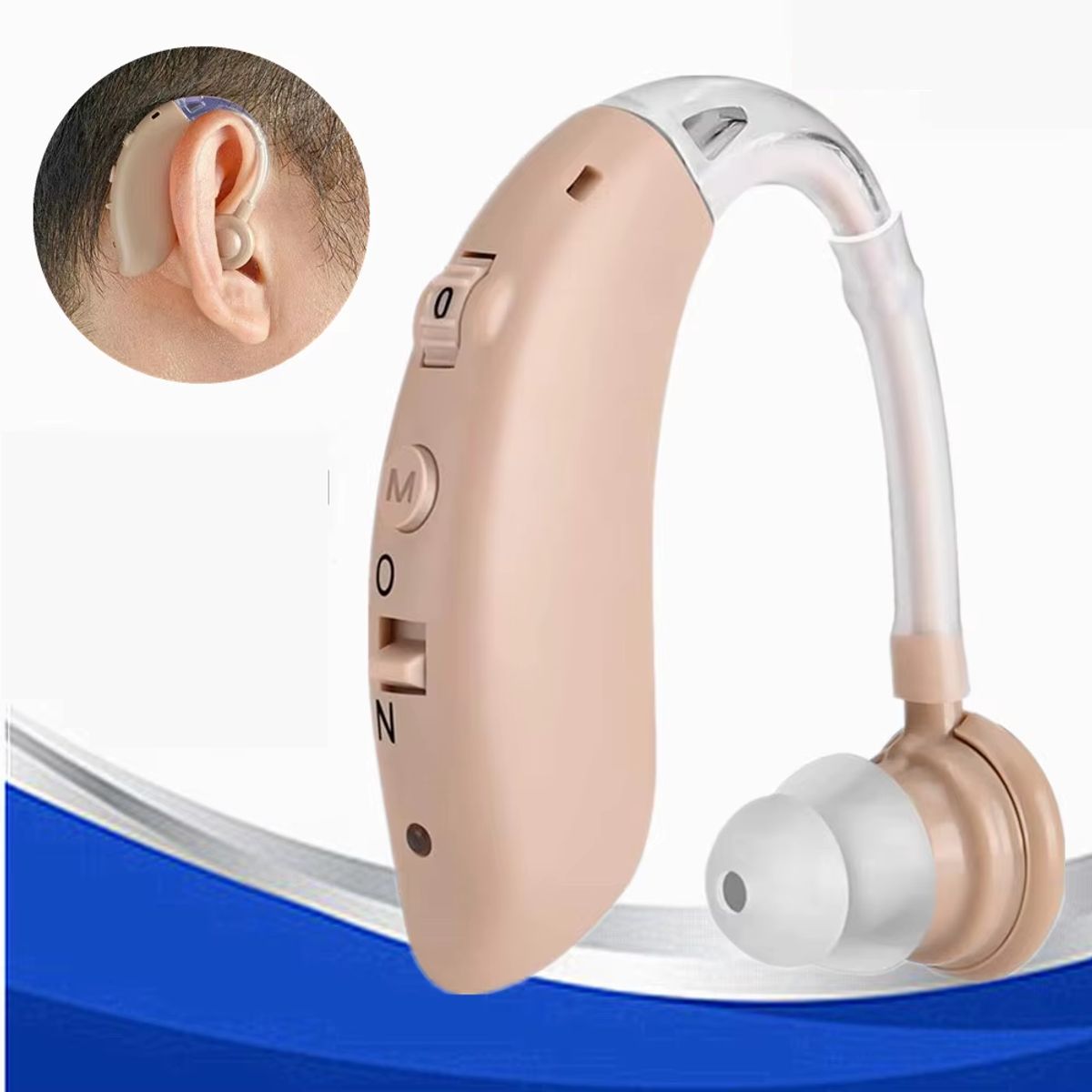 GENERICO - Micro Ear Audifono Amplificador para Sordera Recargable