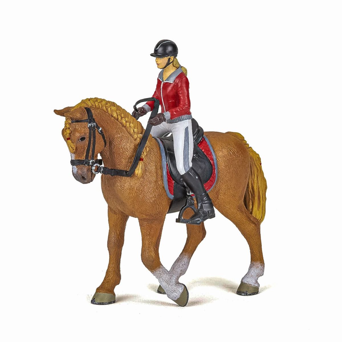 JUGANDO Y EDUCANDO - Juego figura de competencia jinete y caballo niños niñas