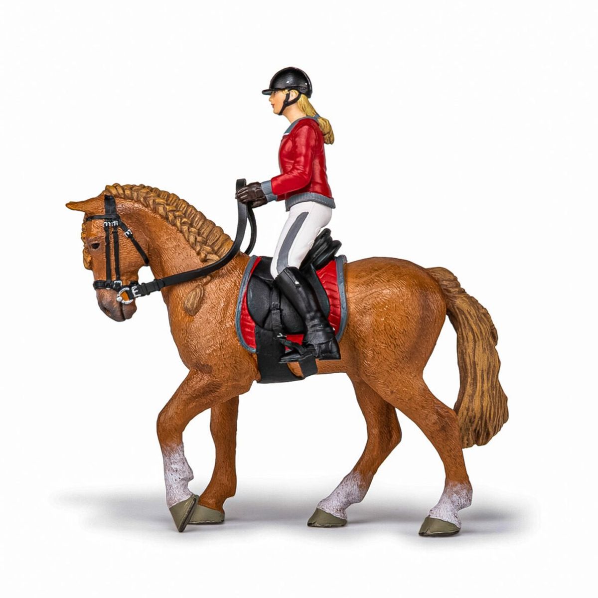JUGANDO Y EDUCANDO - Juego figura de competencia jinete y caballo niños niñas