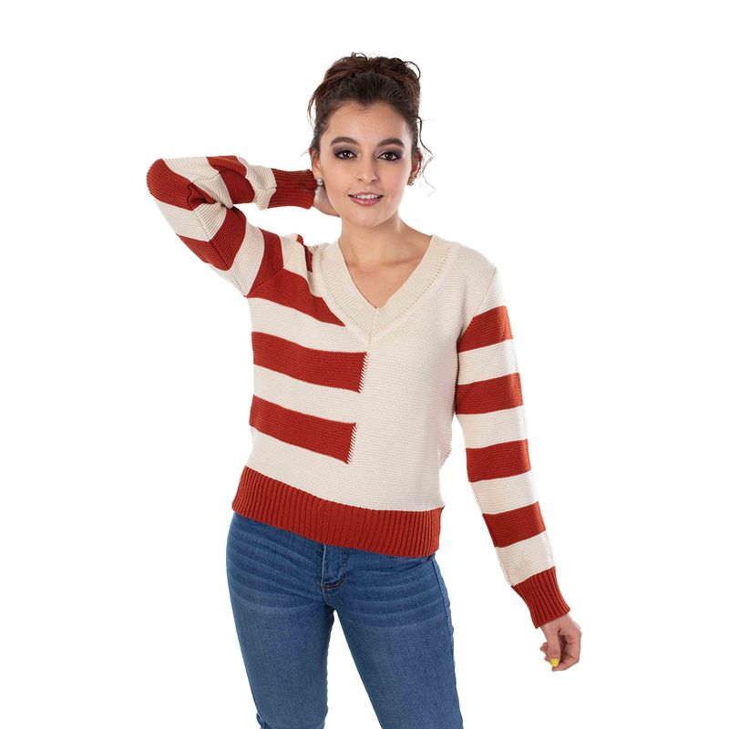 HIGHLAND - Sweater Noruega Terracota.