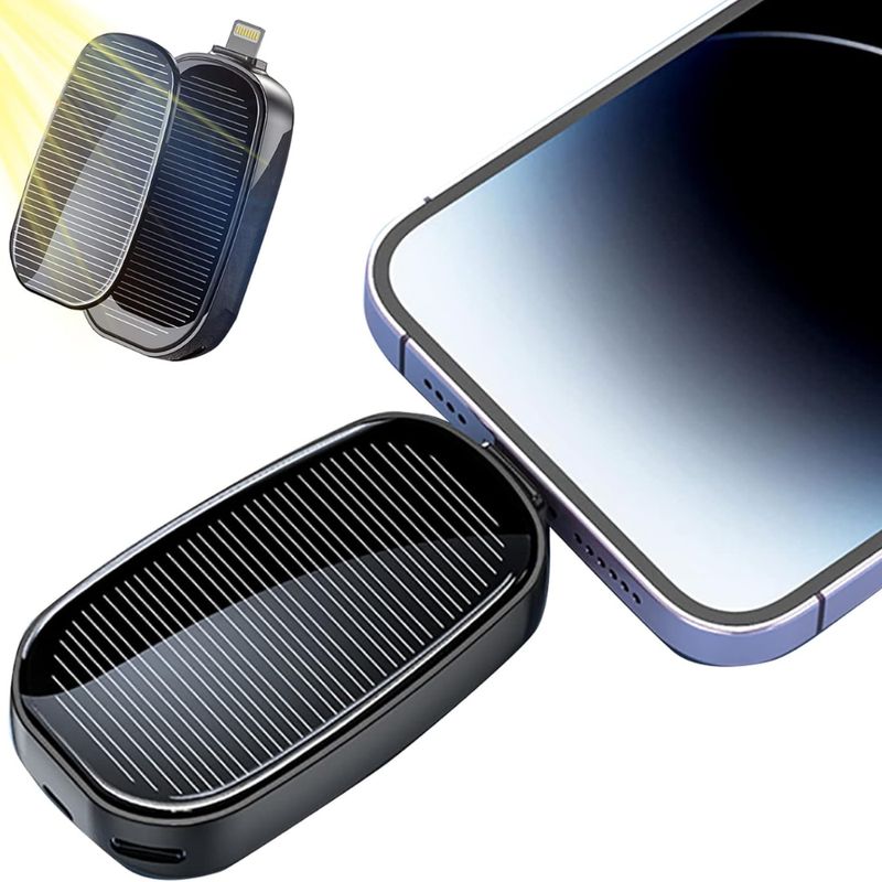 GENERICO - Power Bank Para Celular Con Carga USB Y Solar - Tipo C