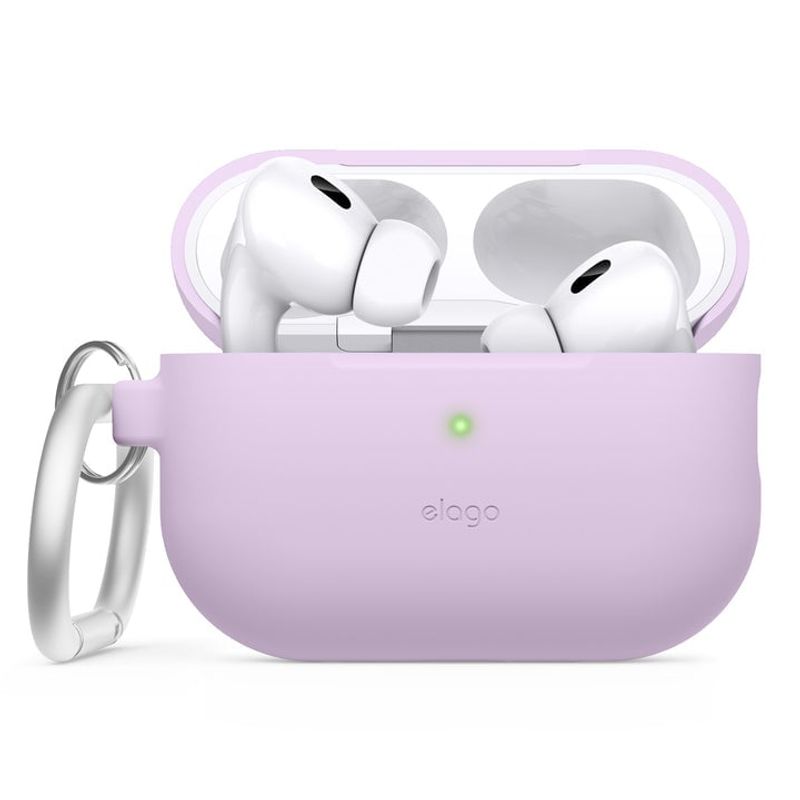 ELAGO - ELAGO Estuche Compatible AirPods Pro 2 De Silicona Con Arnés Lavanda