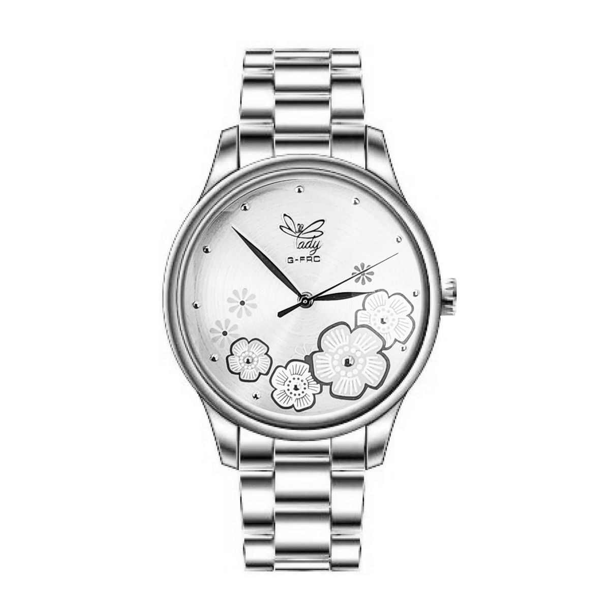 GFORCE - Reloj G-force Original L-615 Flower Dama Acero + Estuche_.