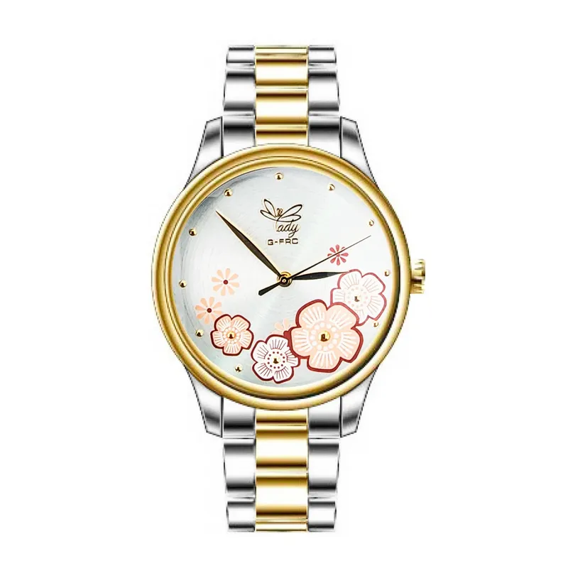 GFORCE - Reloj G-force Original L-615 Flower Dama Acero + Estuche