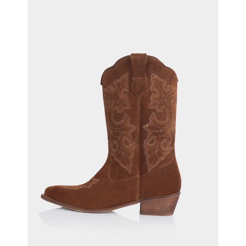 STIVALI - BOTA  TEXANA AMBER GAMUZA CARAMELO