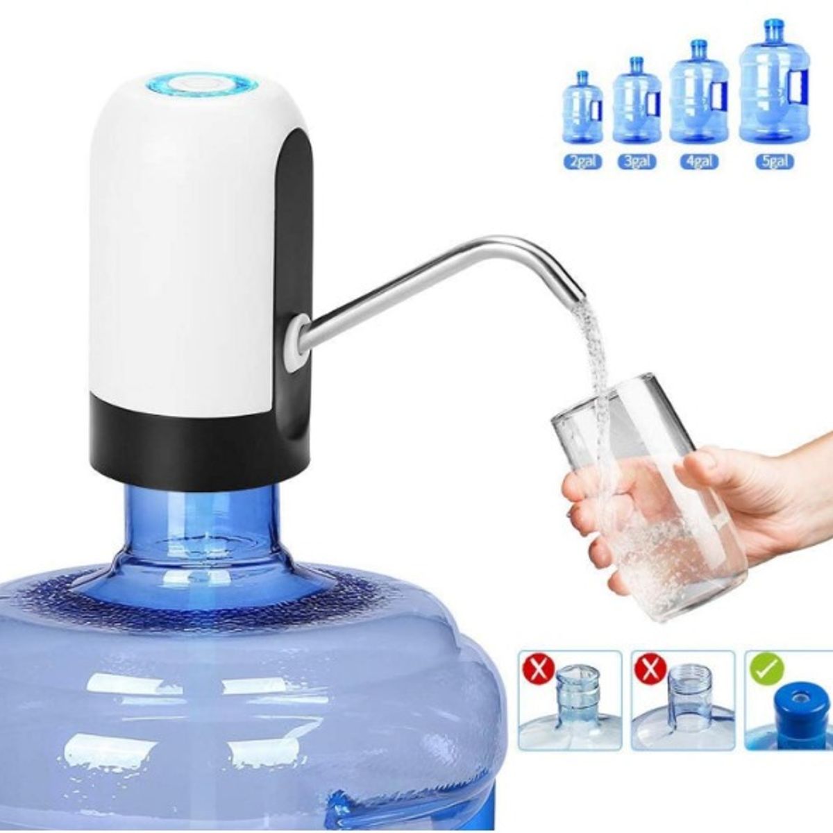 GENERICO - Dispensador De Agua Recargable Para Botellón Bomba Electrica