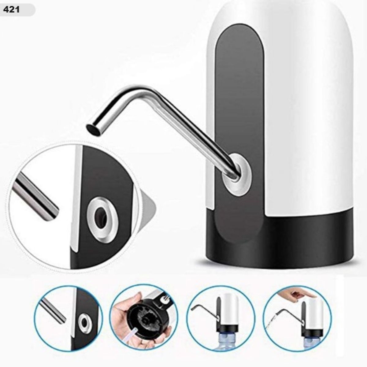 GENERICO - Dispensador De Agua Recargable Para Botellón Bomba Electrica