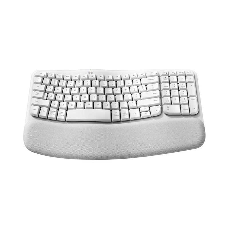 LOGITECH - Teclado Logitech Wave Keys Ergonómico Inalámbrico Blanco