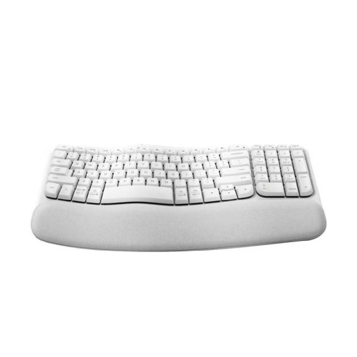 LOGITECH - Teclado Logitech Wave Keys Ergonómico Inalámbrico Blanco