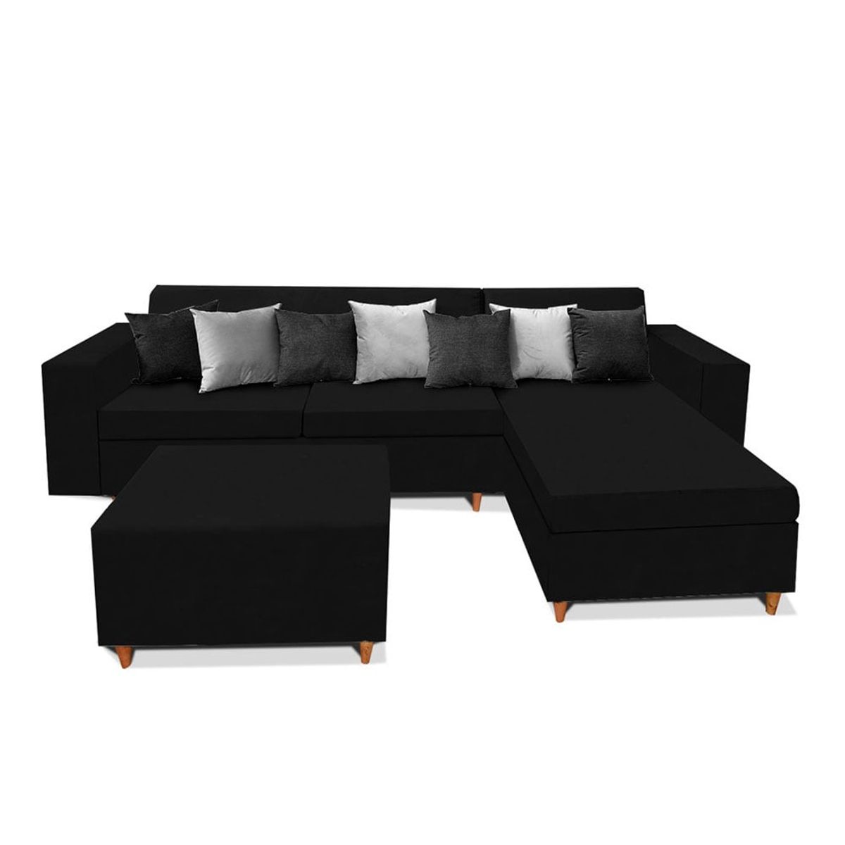 MAGIC CLASS - SALA MODERNA PALMER MICROFIBRA NEGRO