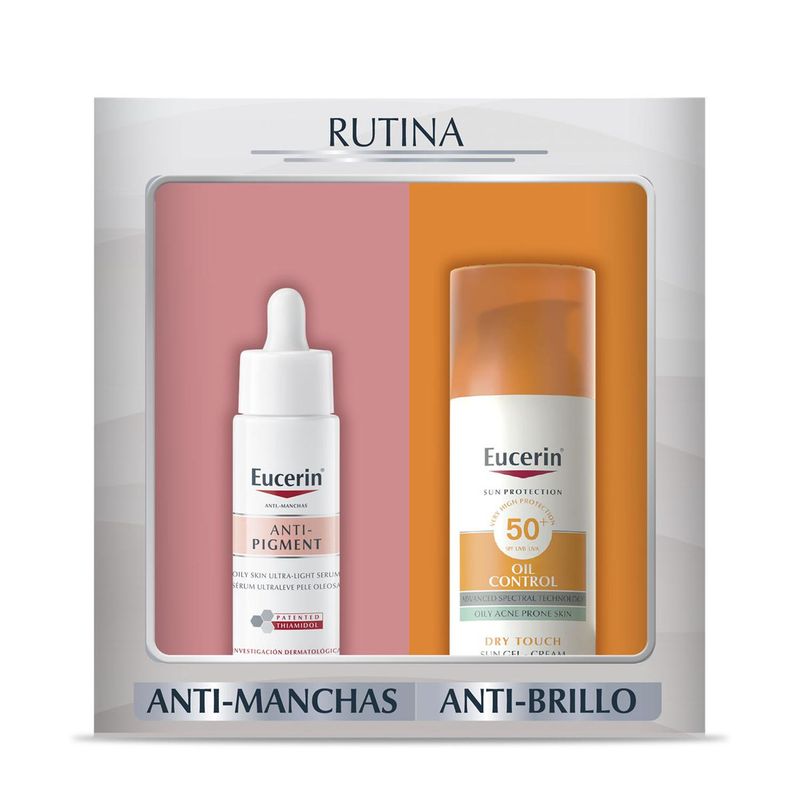 EUCERIN - Kit Eucerin Bloqueador ToqueSeco Fps50+Antipigment CremaDia50ML