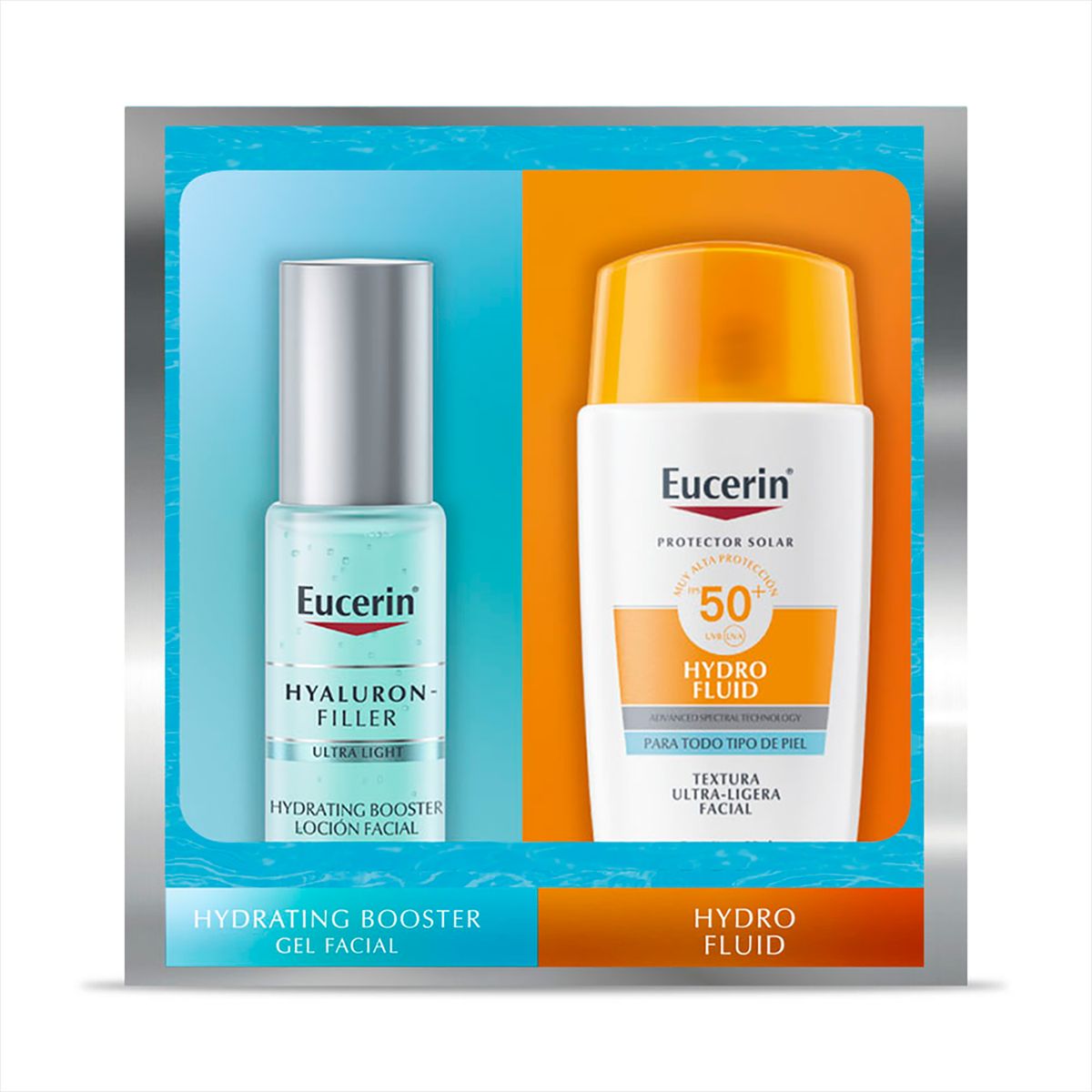 EUCERIN - Kit Eucerin Bloqueador HydroFluid FPS50+Hyaluron Hydrating Booster30ml