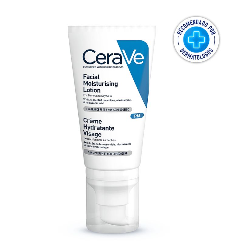 CERAVE - Locion Facial Cerave Hidratante Noche Piel Normal a Seca 52ml