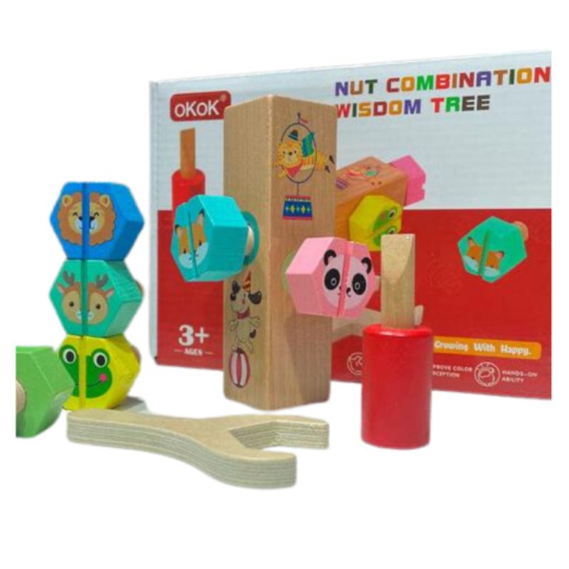 IMPORTACIONES UNIVERSO - Juguete Didáctico Montessori  Set Herramienta Madera
