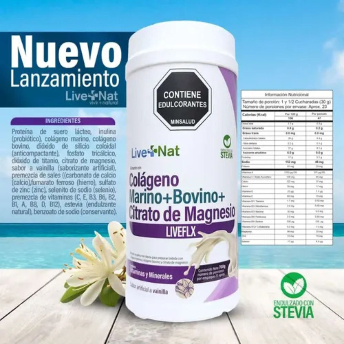 ESSENTIALS - Colágeno Marino 700 gr - Live+Nat