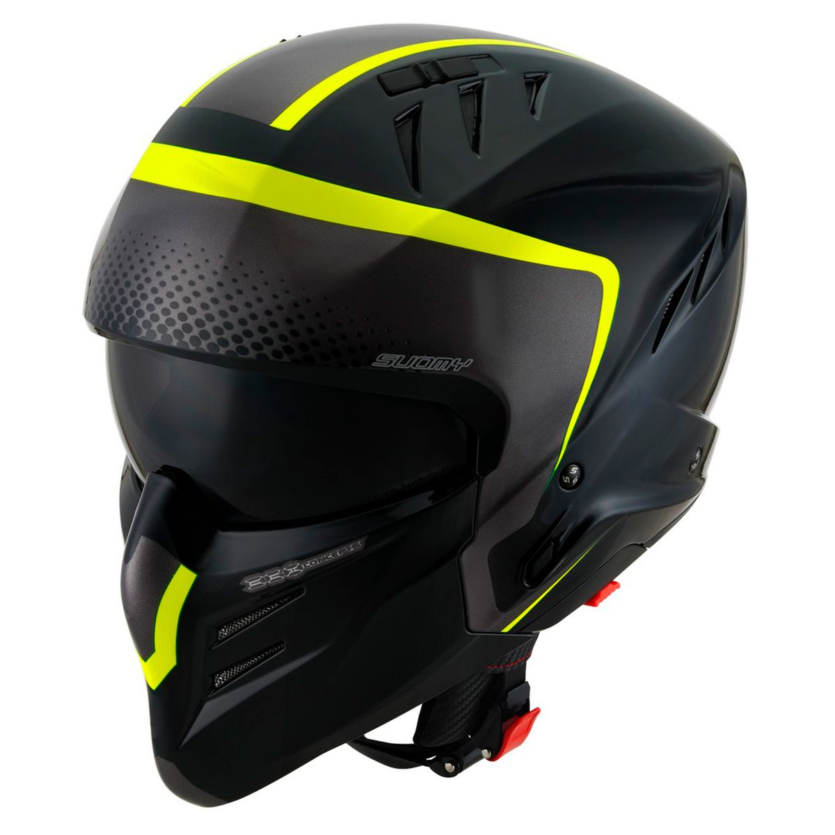 SUOMY - CASCO SUOMY ARMOR CREW BLACKYELLOW M