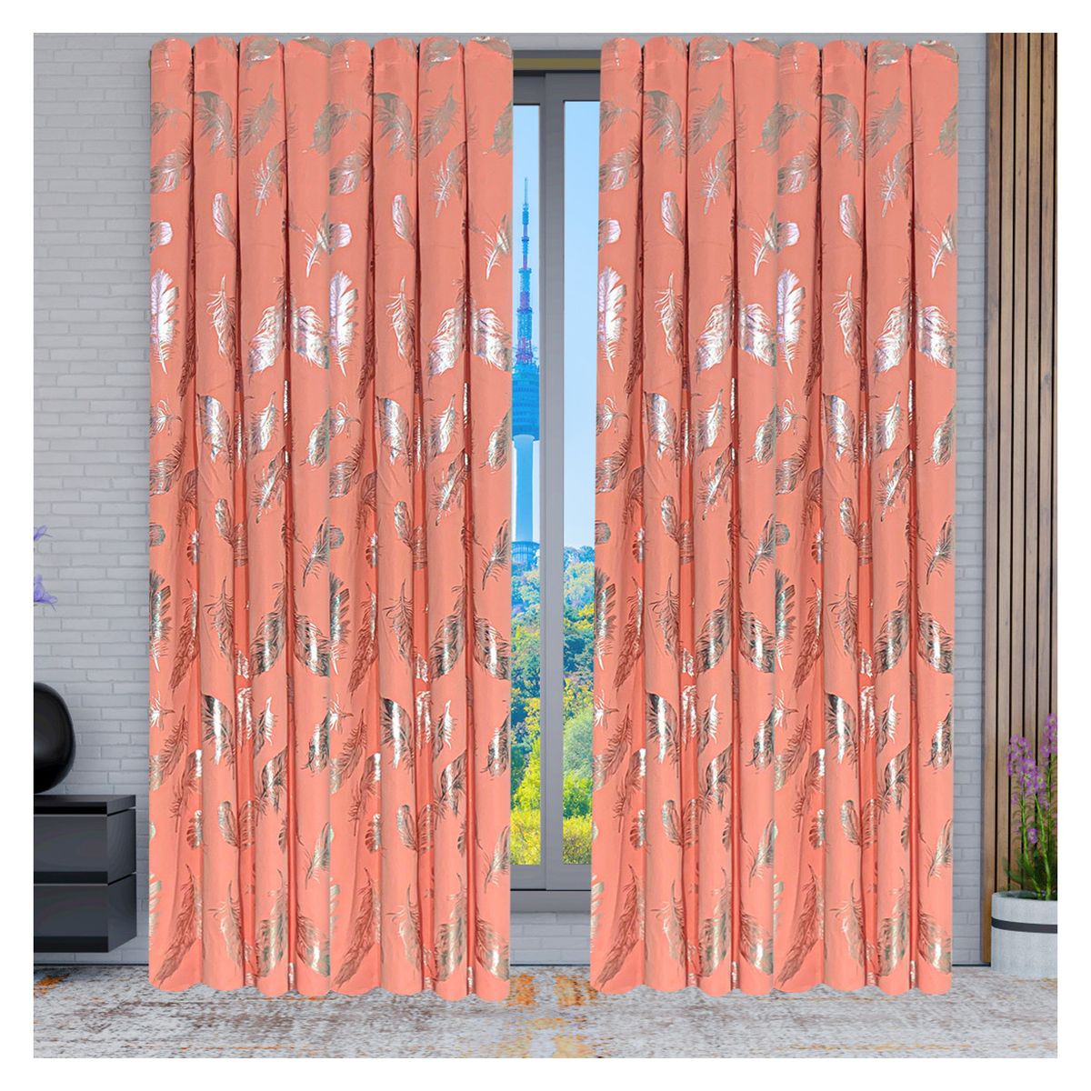 HOMETEX - CORTINA SOFIA ROSADA