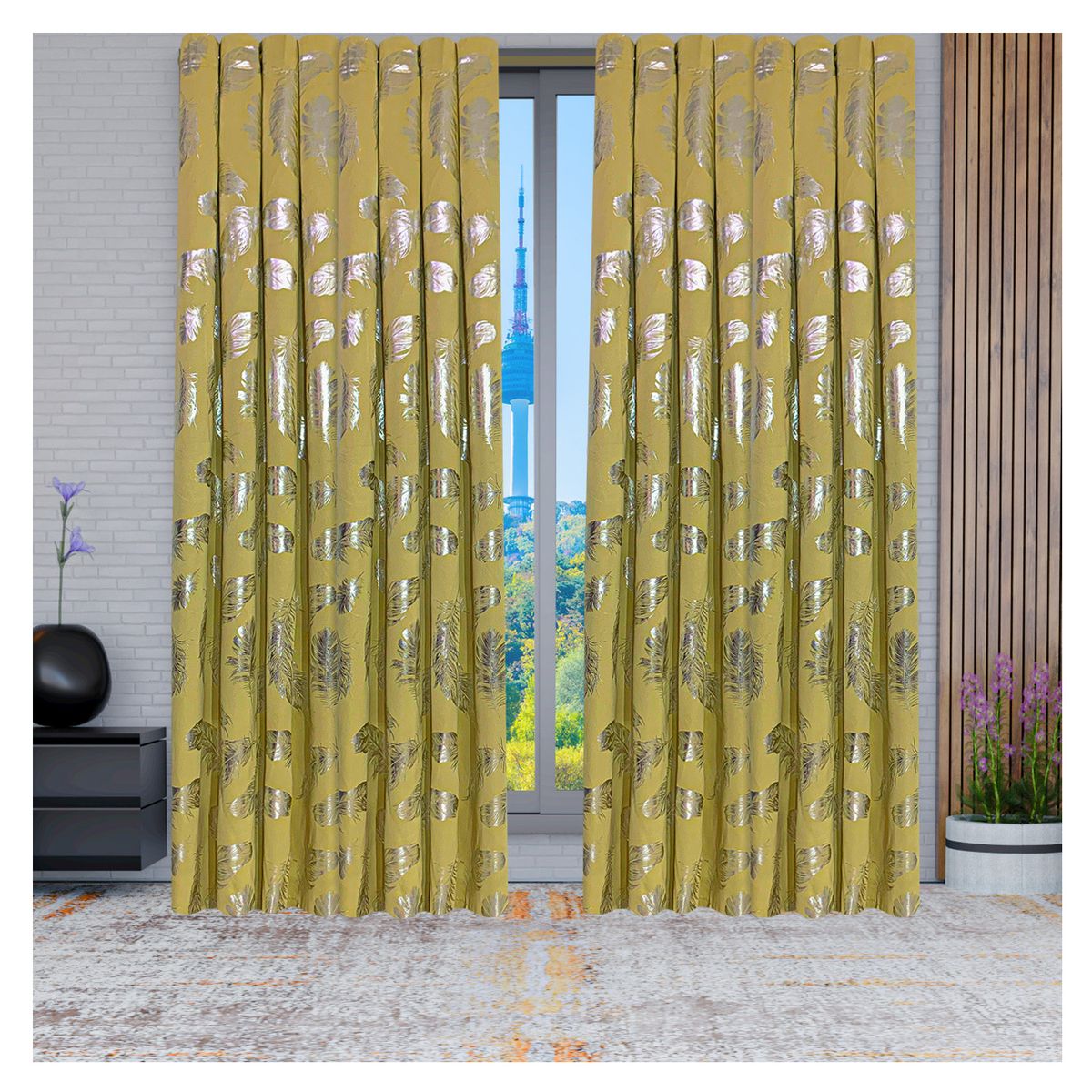 HOMETEX - CORTINA SOFIA MOSTAZA