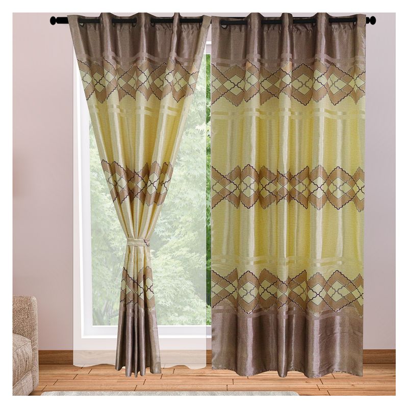 HOMETEX - CORTINA YR 1748 DORADA