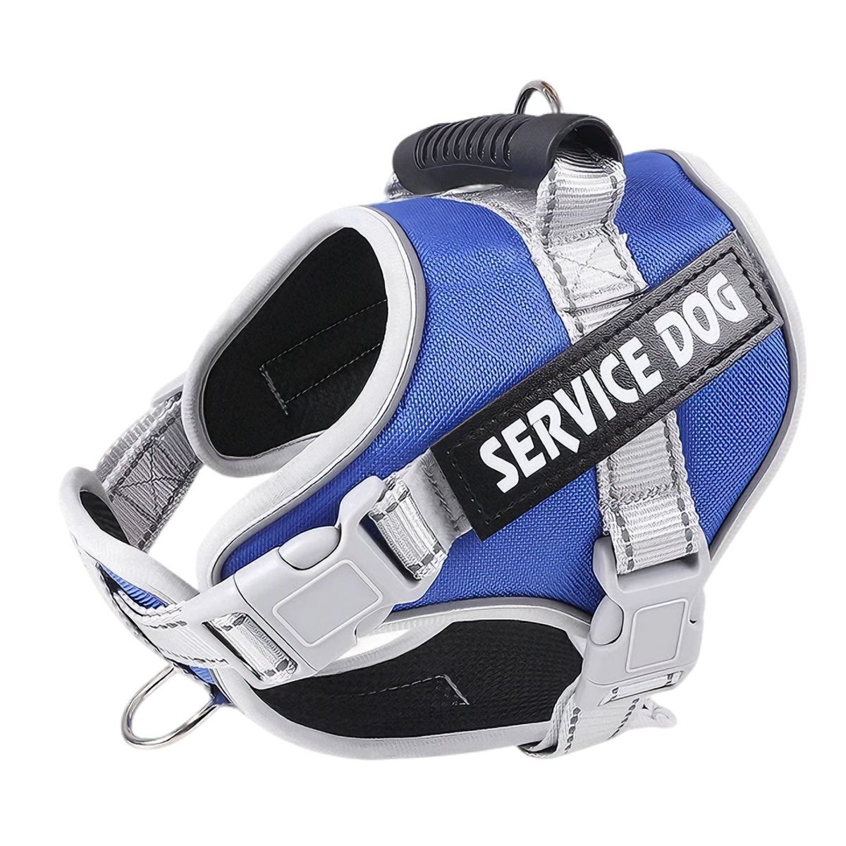 GENERICO - Arnes Perro Service Dog Azul Talla S
