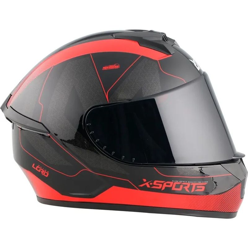 X SPORTS - CASCO X SPORTS M63 CERTIFICADO DOT LORD ROJO BRILLO TLL M