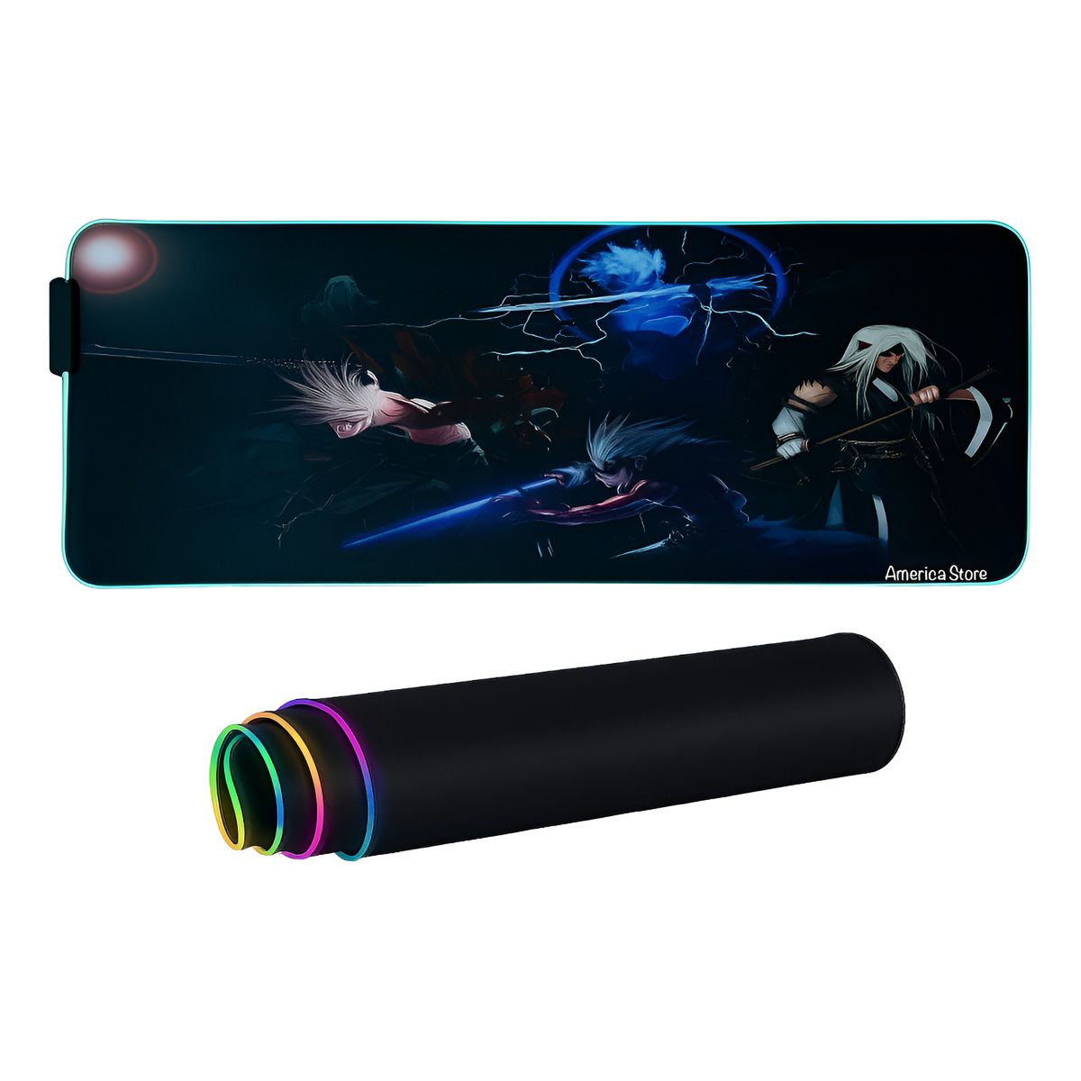 GENERICO - Pad Mouse Gamer Rgb Alfombra Rgb 80cm X 30cm 10 Colores Luz - G05