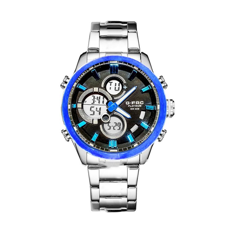GFORCE - Reloj G-force Original Al163 Digital Acero Hombre + Estuche