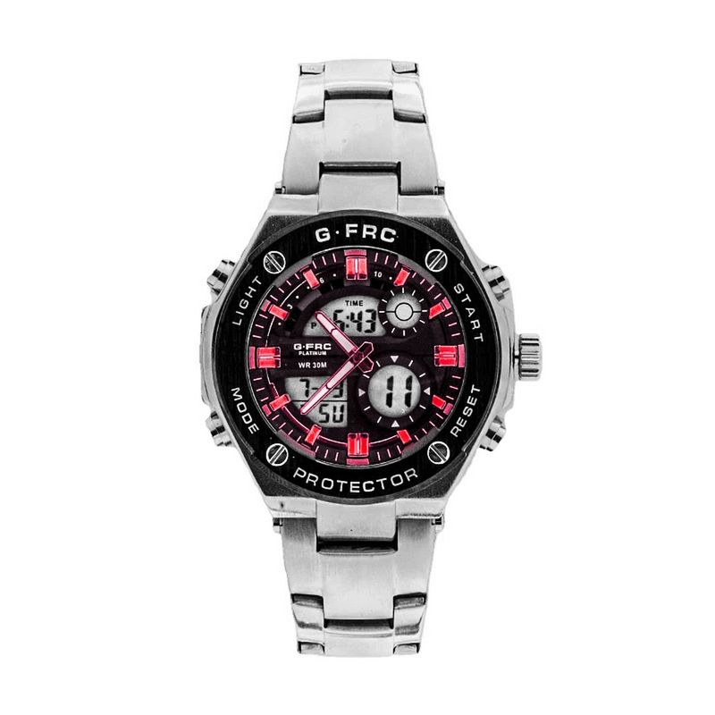 GFORCE - Reloj G-force Original Al167 Digital Acero Hombre + Estuche