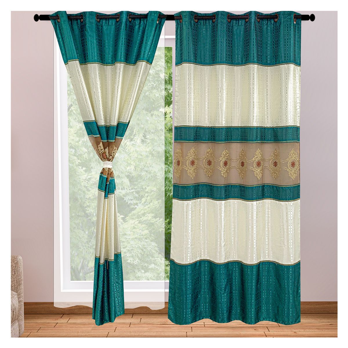 HOMETEX - CORTINA SAMARIS VERDE