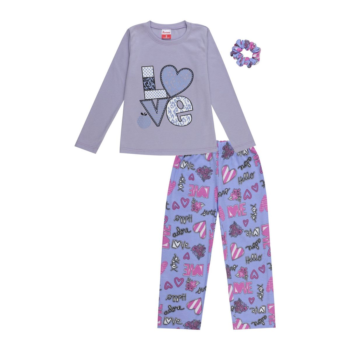 SANTANA - Pijama Niña Anita Morado