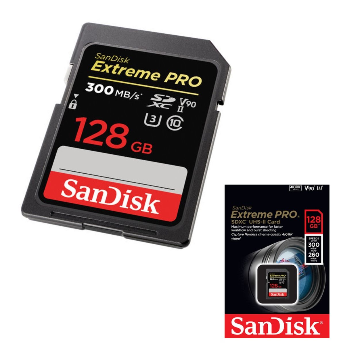 SANDISK - Memoria SanDisk Extreme Pro SDXC 128GB 300MBs UHS-II
