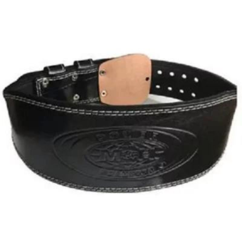 GENERICO - Cinturon Para Levantamiento De Pesas En Cuero Talla M Negro