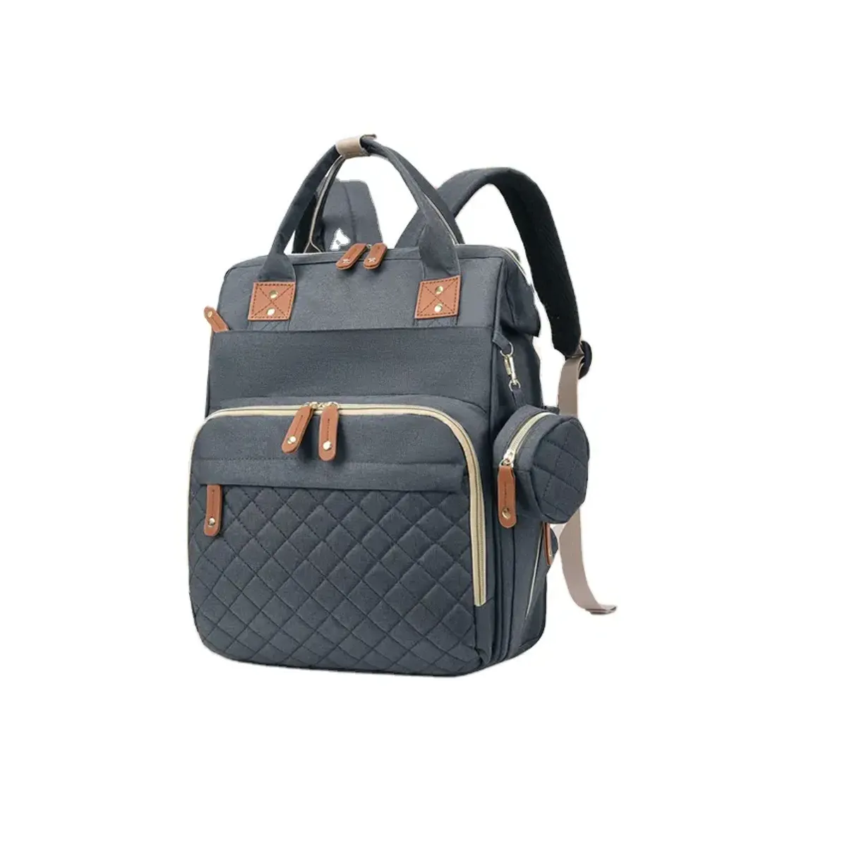 KIDSHOP - Pañalera Tipo Morral Con Bolsillos Sin Cambiador 9010-GRO