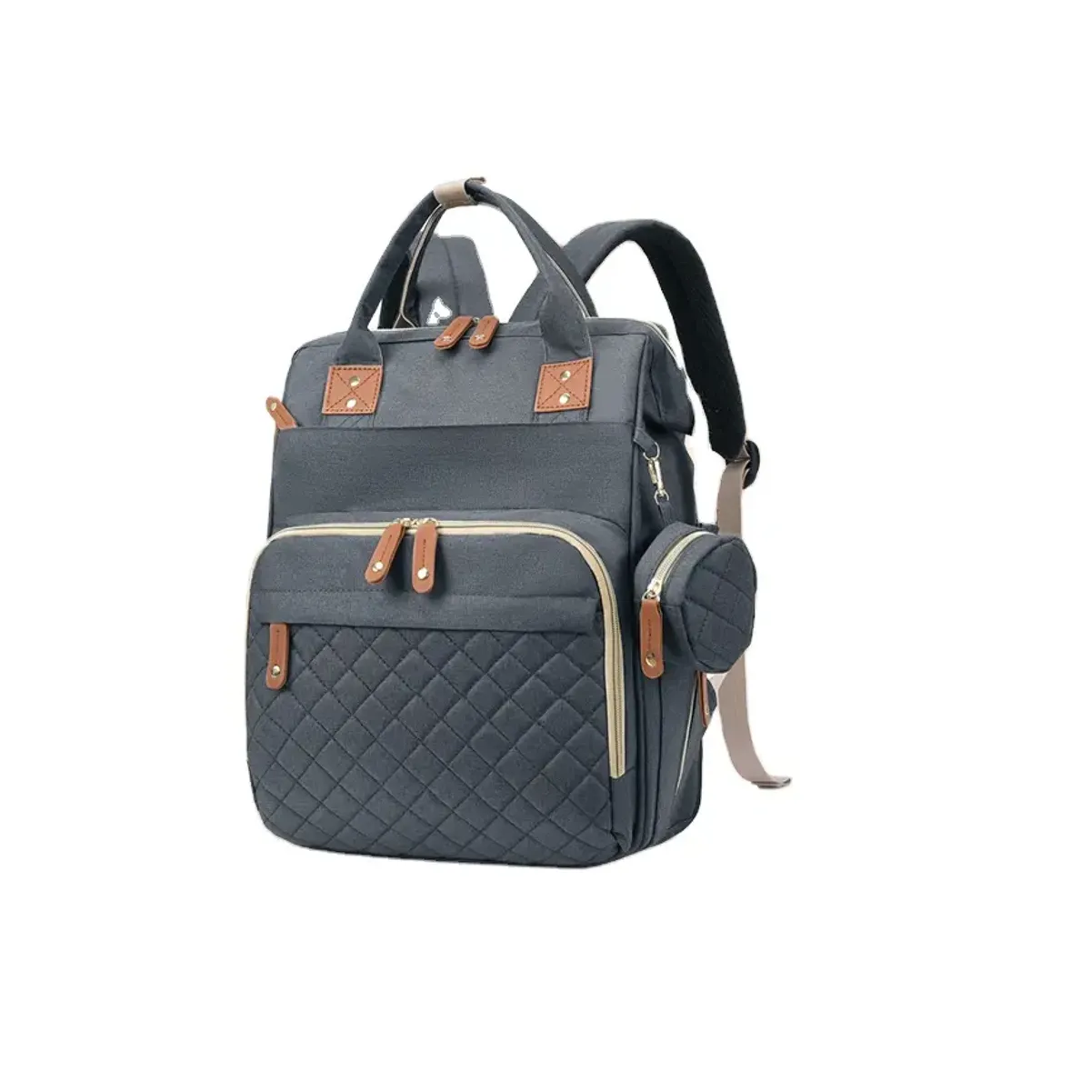KIDSHOP - Pañalera Tipo Morral Con Bolsillos Sin Cambiador 9010-GRO
