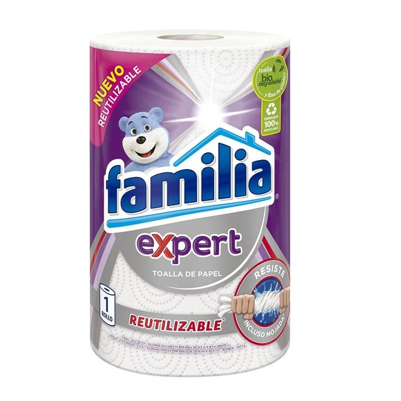 FAMILIA - Toallas Cocina Reutilizables Familia Expert Rollo 55 Hojas